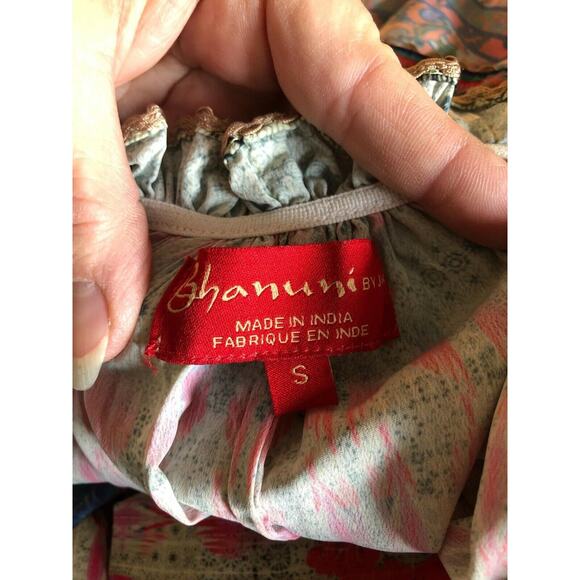 Anthropologie Bhanuni by Jyoti Villa Hippie Boho Coquette Girly Crop Top - Picture 6 of 6